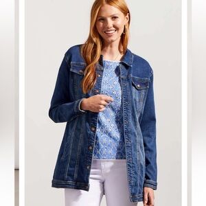 Tribal .Jeans Maxi Denim Jacket, Size 4X
